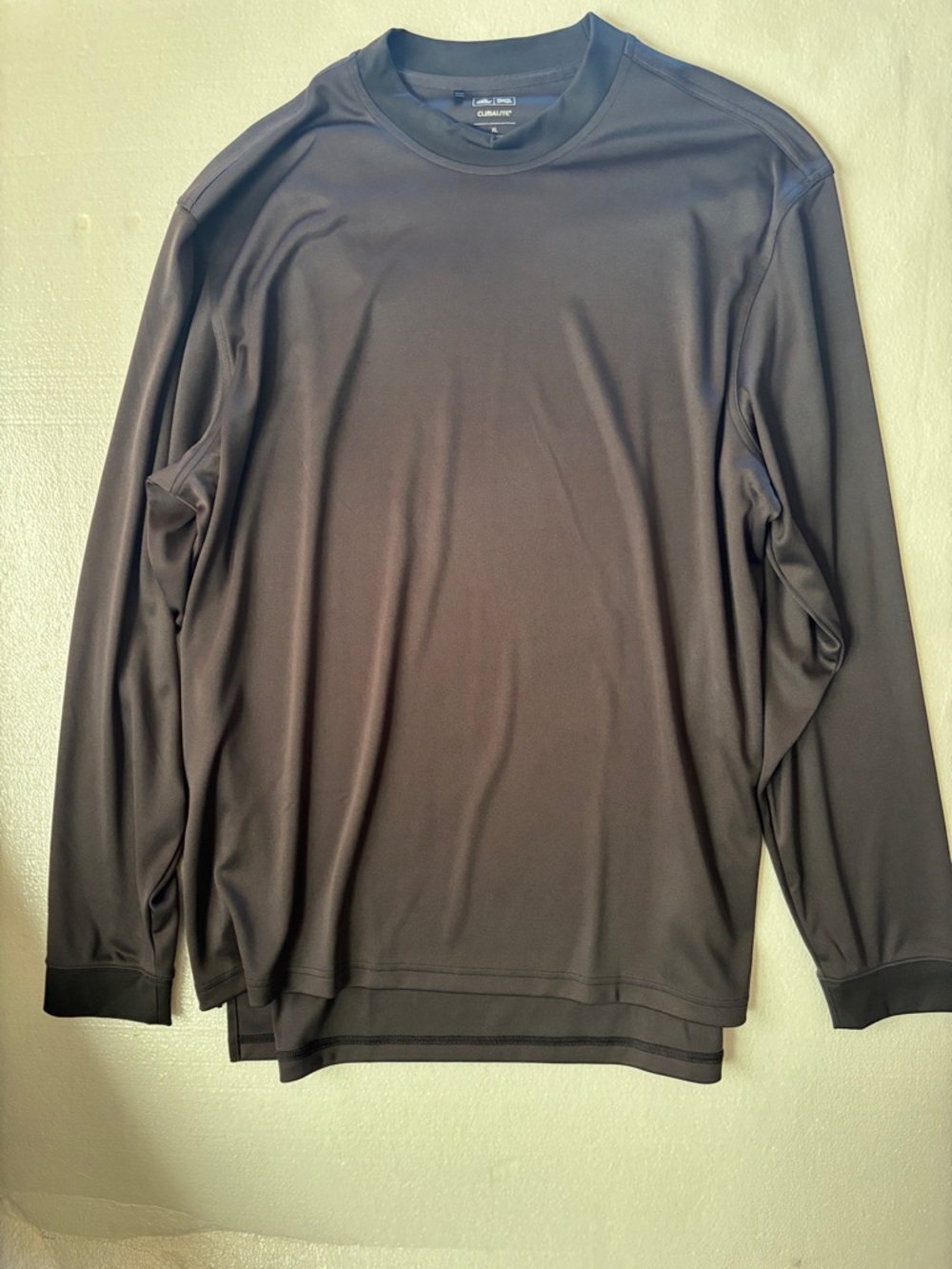 adidas Men's Long-Sleeve Crew Neck Shirt - Black xL